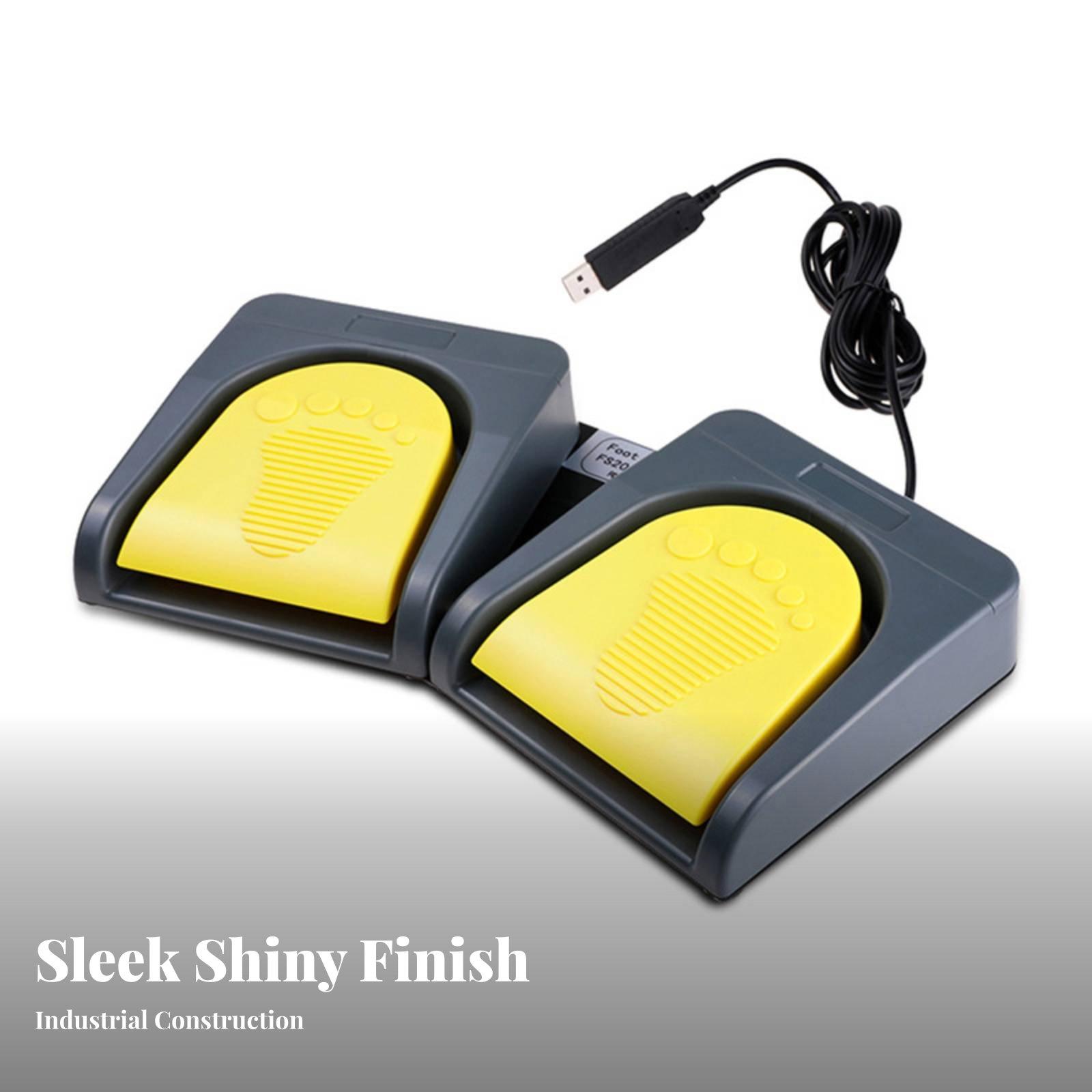 Usb Foot Pedal Gaming - Pedal dengan Sakelar Ganda, Kabel USB,