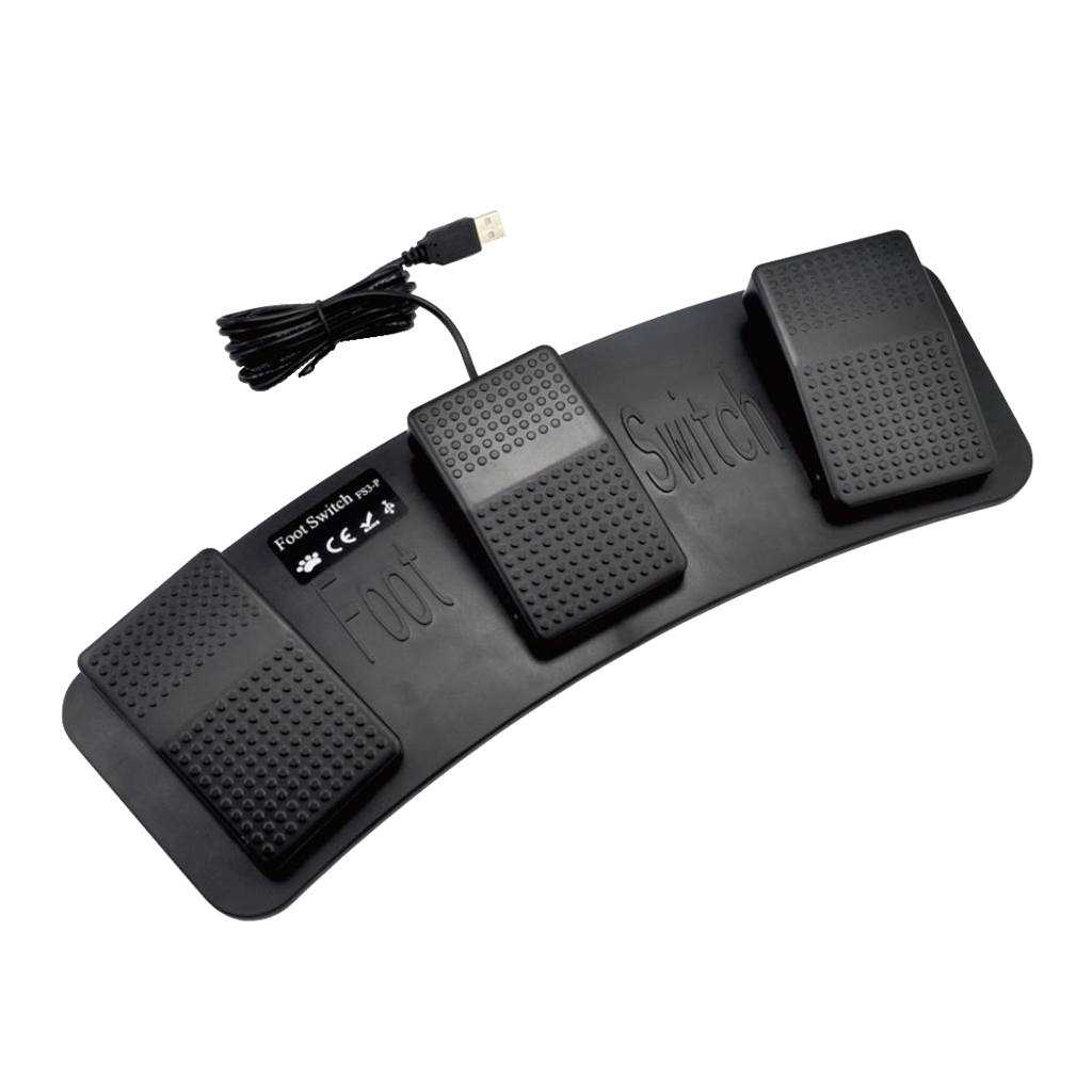 Usb Foot Pedal Gaming - Programmable Triple Pedal Kaki Saklar Kontrol