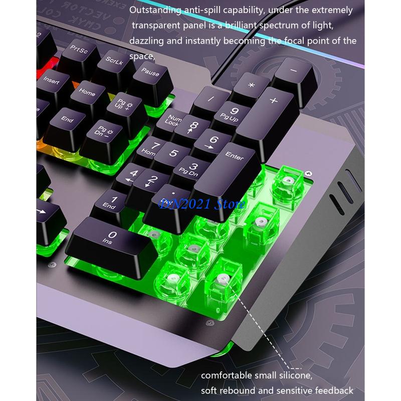 Anti-Ghosting Keyboard - F3KE DS600 104key Corded Keyboard Dengan