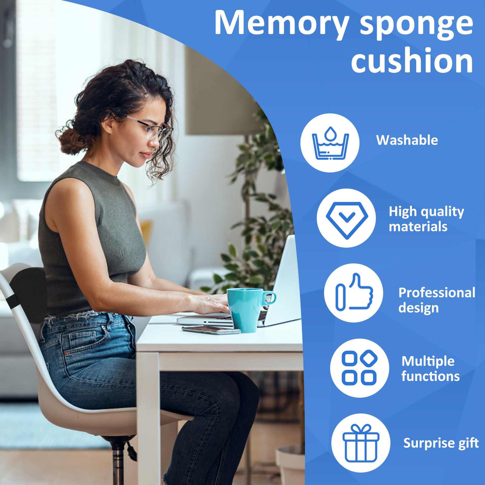 Busa Memori Bantal Penopang Lu - Gaming Chair Lumbar Pillow ulasan dan harga