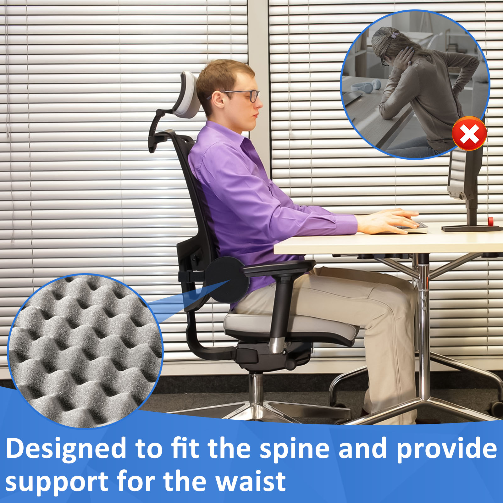 Busa Memori Bantal Penopang Lu - Gaming Chair Lumbar Pillow ulasan dan harga