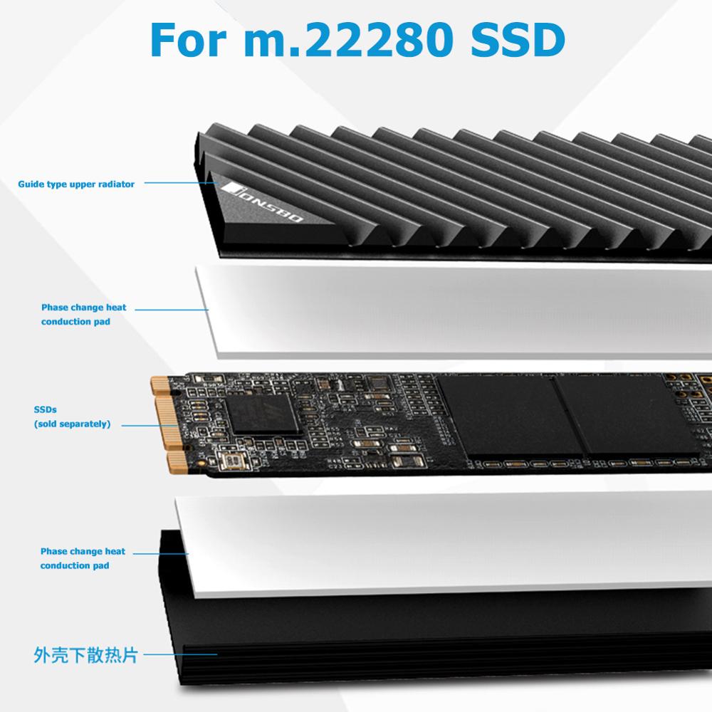 Jonsbo M2 2280 SSD Aluminium H - M.2 Ssd Heatsink ulasan dan harga