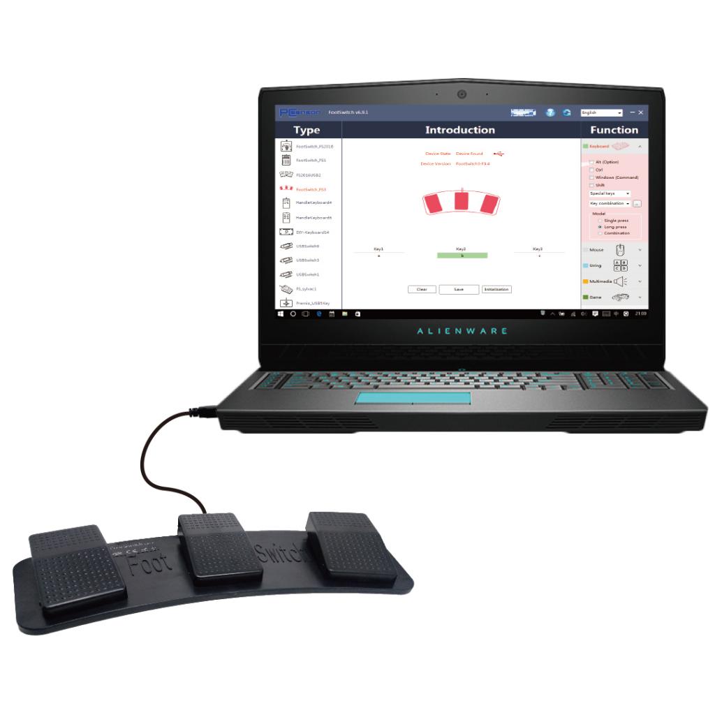 Programmable Triple Pedal Kaki - Usb Foot Pedal Gaming ulasan dan harga