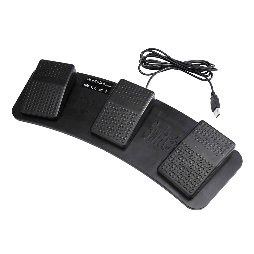 Programmable Triple Pedal Kaki - Usb Foot Pedal Gaming ulasan dan harga