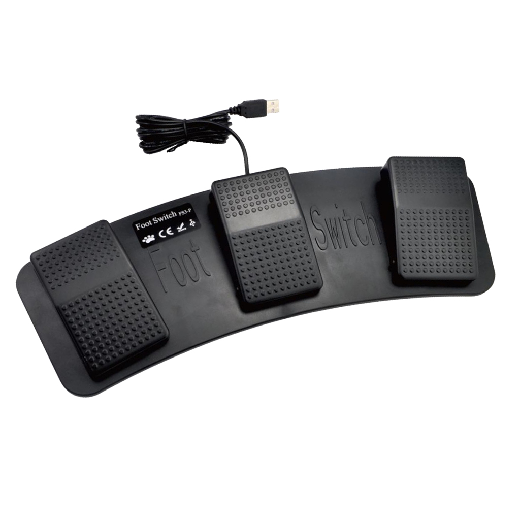 Programmable Triple Pedal Kaki - Usb Foot Pedal Gaming ulasan dan harga