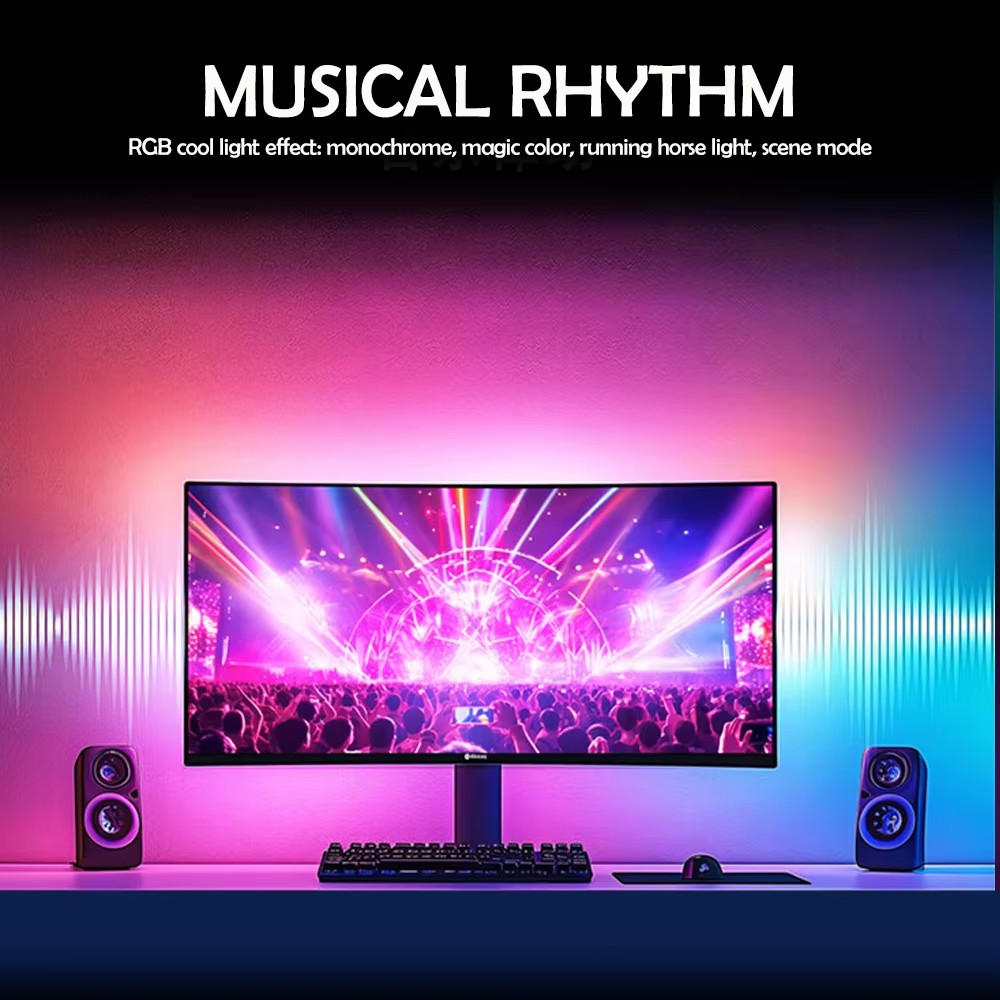 Lampu Gaming RGB Strip Lampu L - Pc Gaming Game ulasan dan harga