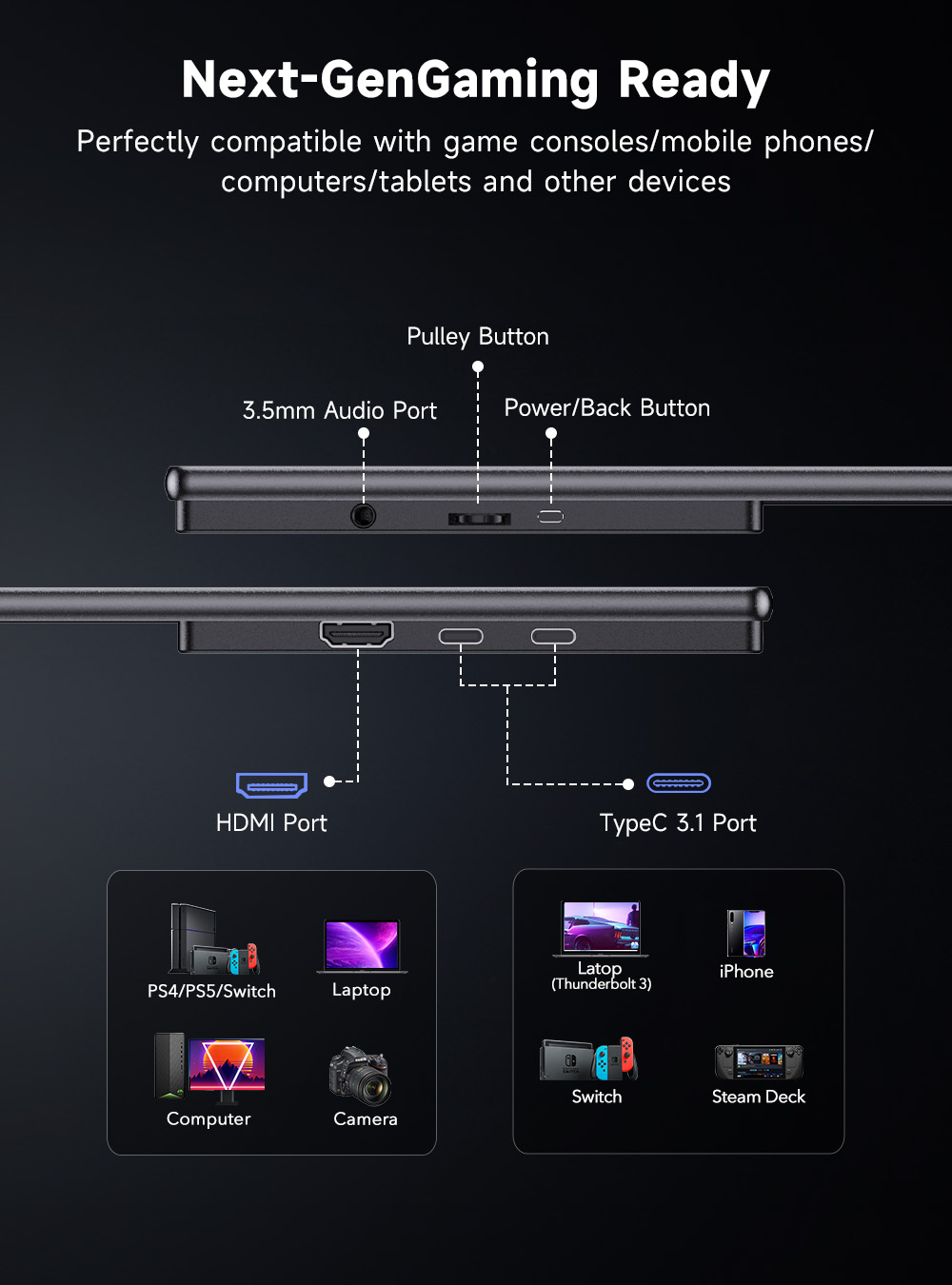 Monitor Portabel UPERFECT 23.8 - Pc Gaming Y Monitor ulasan dan harga