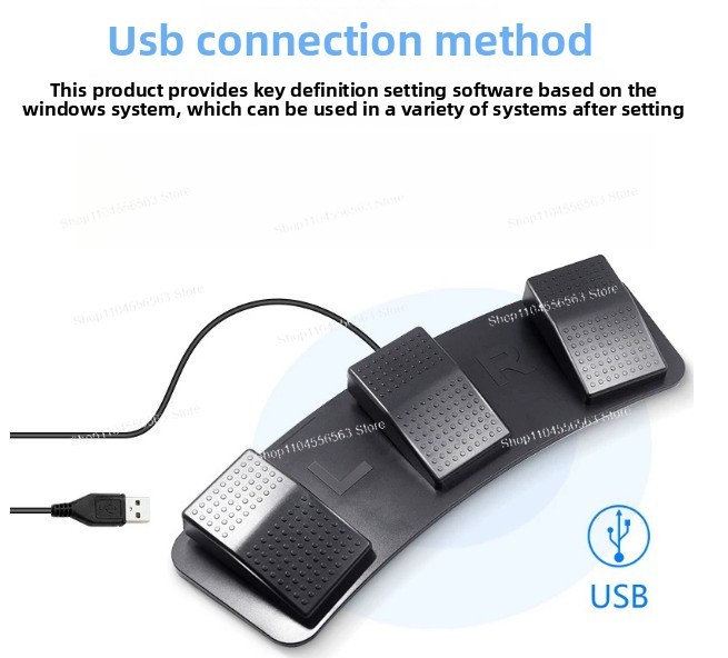 Sakelar Kaki USB 3-Pedal yang  - Usb Foot Pedal Gaming ulasan dan harga