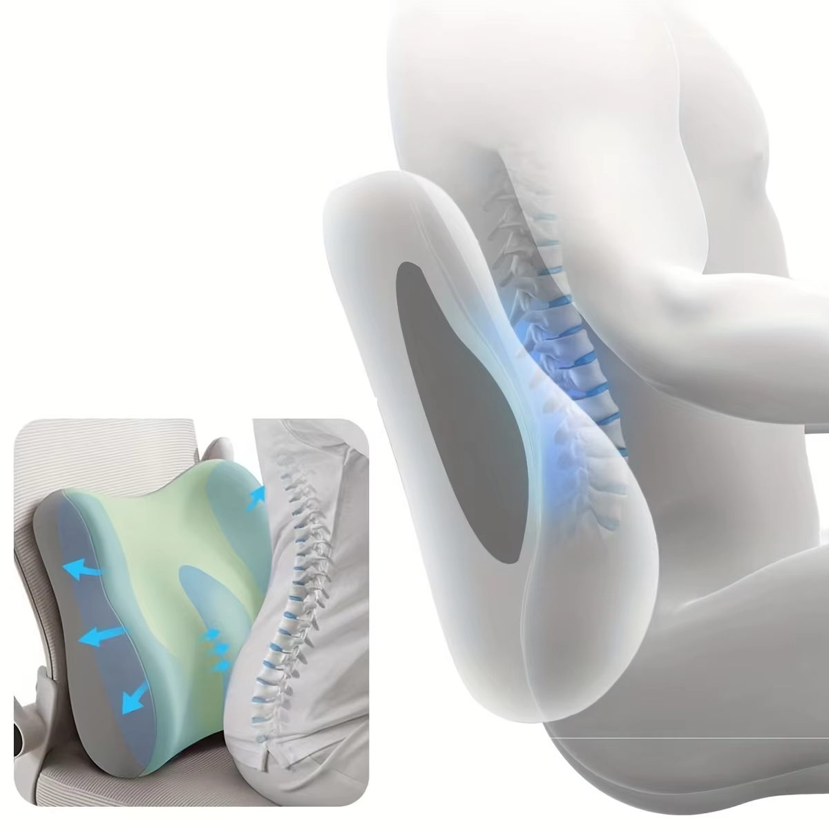 Bantal Busa Memori untuk Kursi - Gaming Chair Lumbar Pillow ulasan dan harga