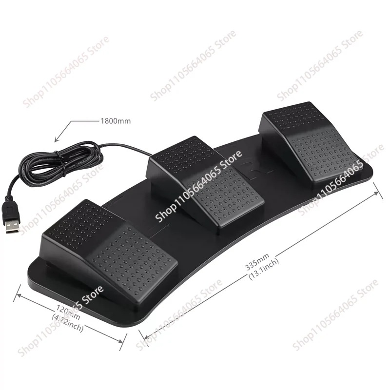 Sakelar Kaki USB 3-Pedal yang  - Usb Foot Pedal Gaming ulasan dan harga
