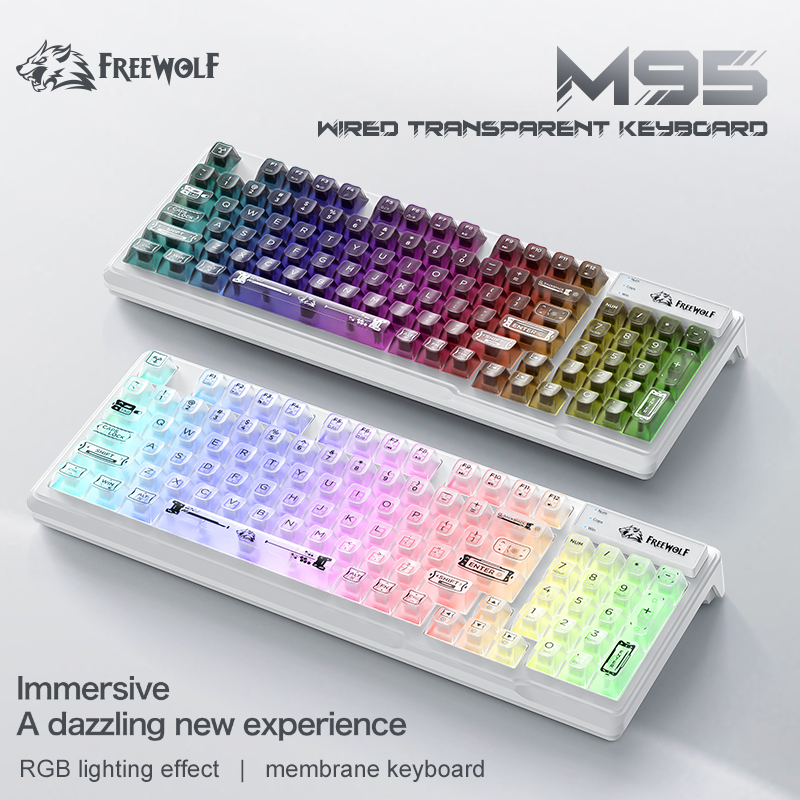 Keyboard Transparan RGB Berkab - Anti-Ghosting Keyboard ulasan dan harga