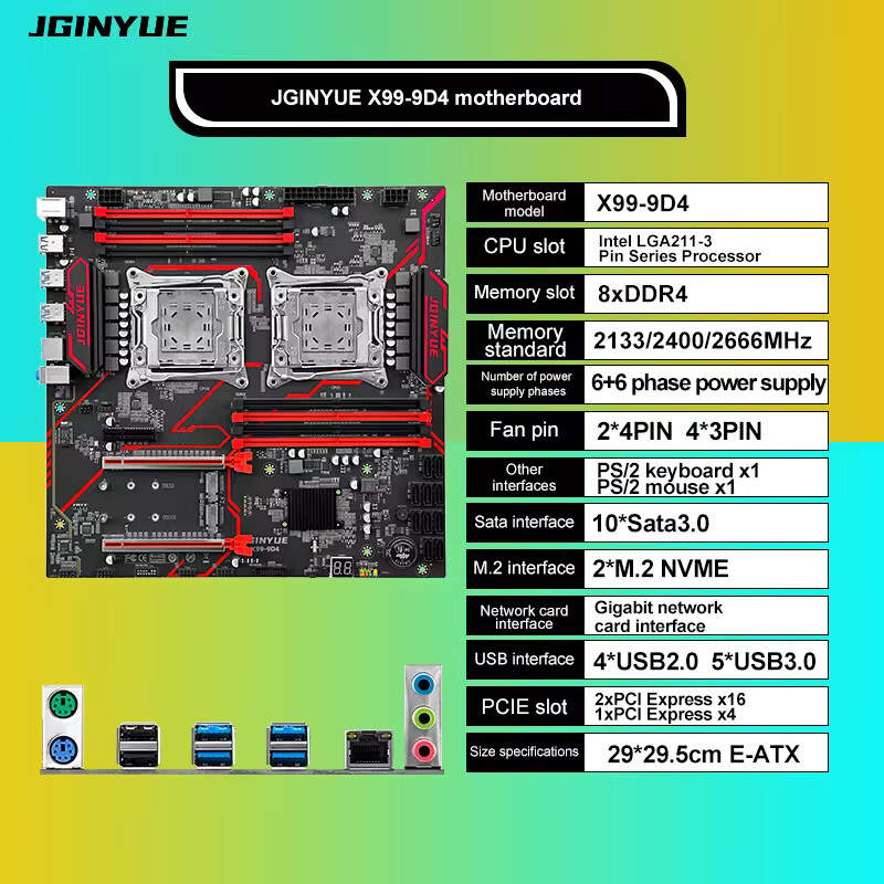 Motherboard X99 Dual CPU LGA 2 - Pc Gaming Xeon ulasan dan harga